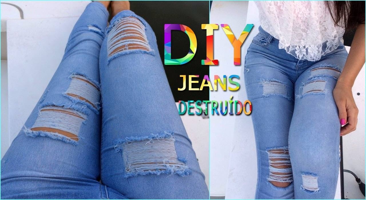 Como rasgar o seu  jeans (Destoyed Jeans)