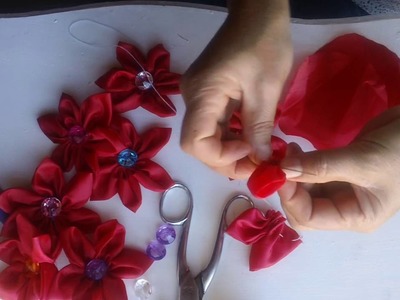 Flores de tela paso a paso