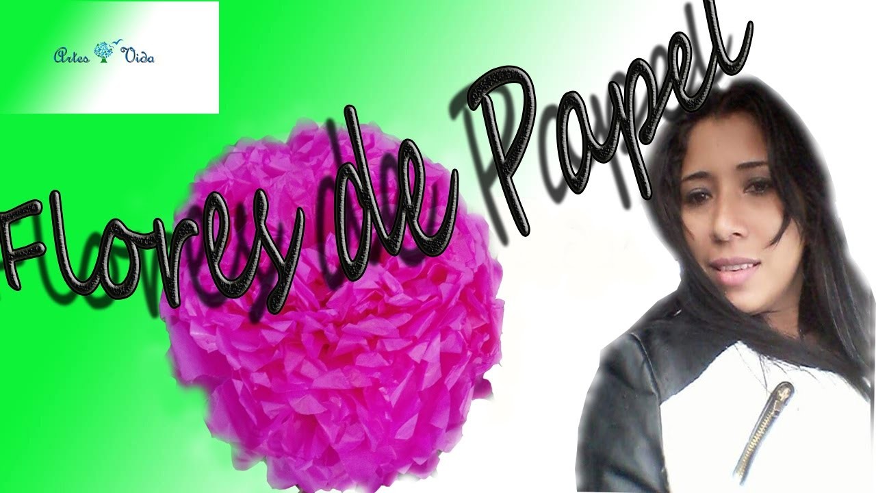 Flores de papel crepom DIY Super Facil