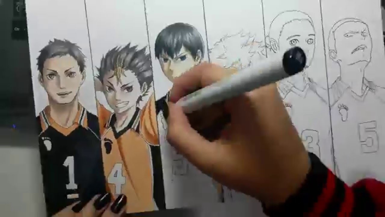 Speed Drawing - Karasuno Team (Haikyuu!)