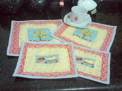 Patchwork- Aprenda a fazer um joquinho de tapetinhos para chá parte 1