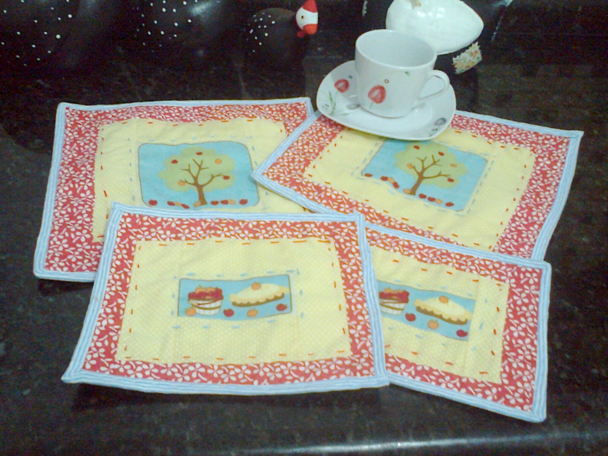 Patchwork- Aprenda a fazer um joquinho de tapetinhos para chá parte 1