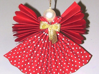 Anjo de tecido com tecnica de endurecimento - Angel of Christmas fabric