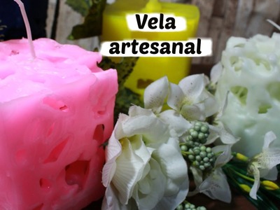 Vela decorativa (usando gelo)