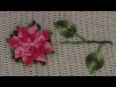 Como fazer aplicação de flores e folhas em Tapetes de barbante e outros trabalhos de croche