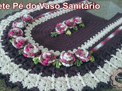Tapete Pé do Vaso Sanitário - Baronesa "Marcia Rezende - Arte em Crochê" - 2.4