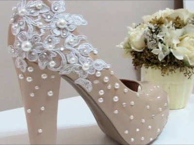 Como fazer um sapato de noiva (Sapato luxuoso)