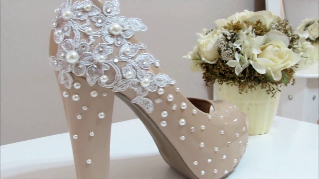 Como fazer um sapato de noiva (Sapato luxuoso)