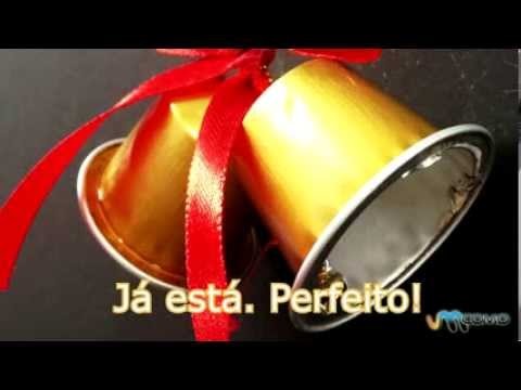 Enfeites de Natal com cápsulas Nespresso - Sinos