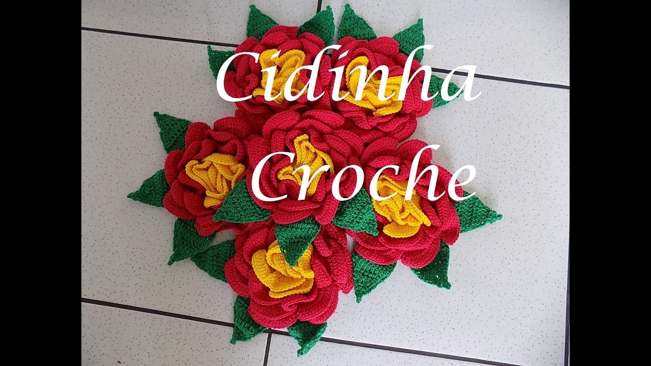 Croche- Natal Caminho De Rosas- Passo A Passo- Parte 1