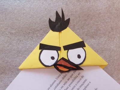 DIY Volta as aulas, Angry Birds marcador de livros  - pássaro amarelo