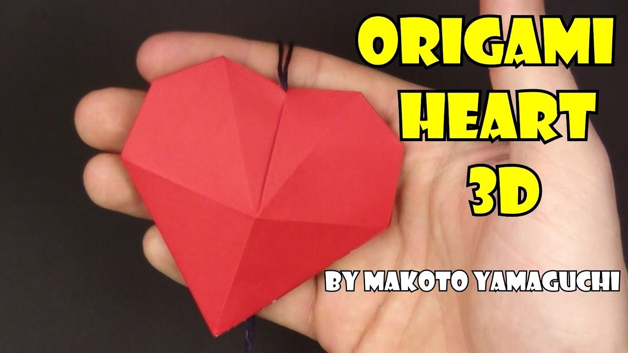 Como fazer origami coração 3D