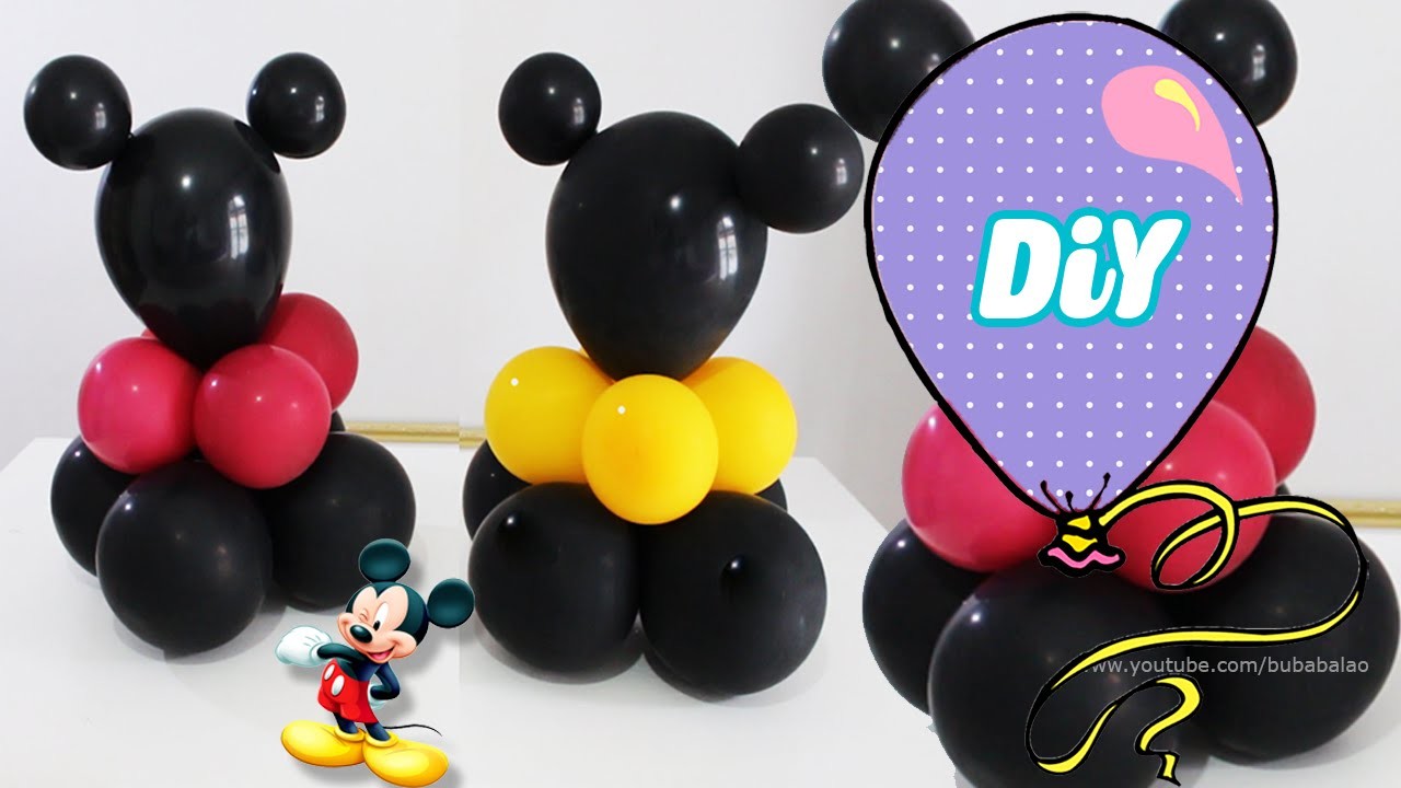 Centro de Mesa de balão para festa do Mickey Mouse