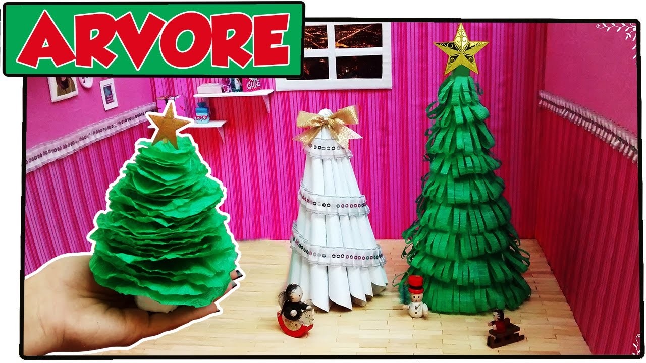 Como fazer: Árvore de Natal para bonecas Barbie, Monster High, Baby Alive etc.  #EspecialNatal