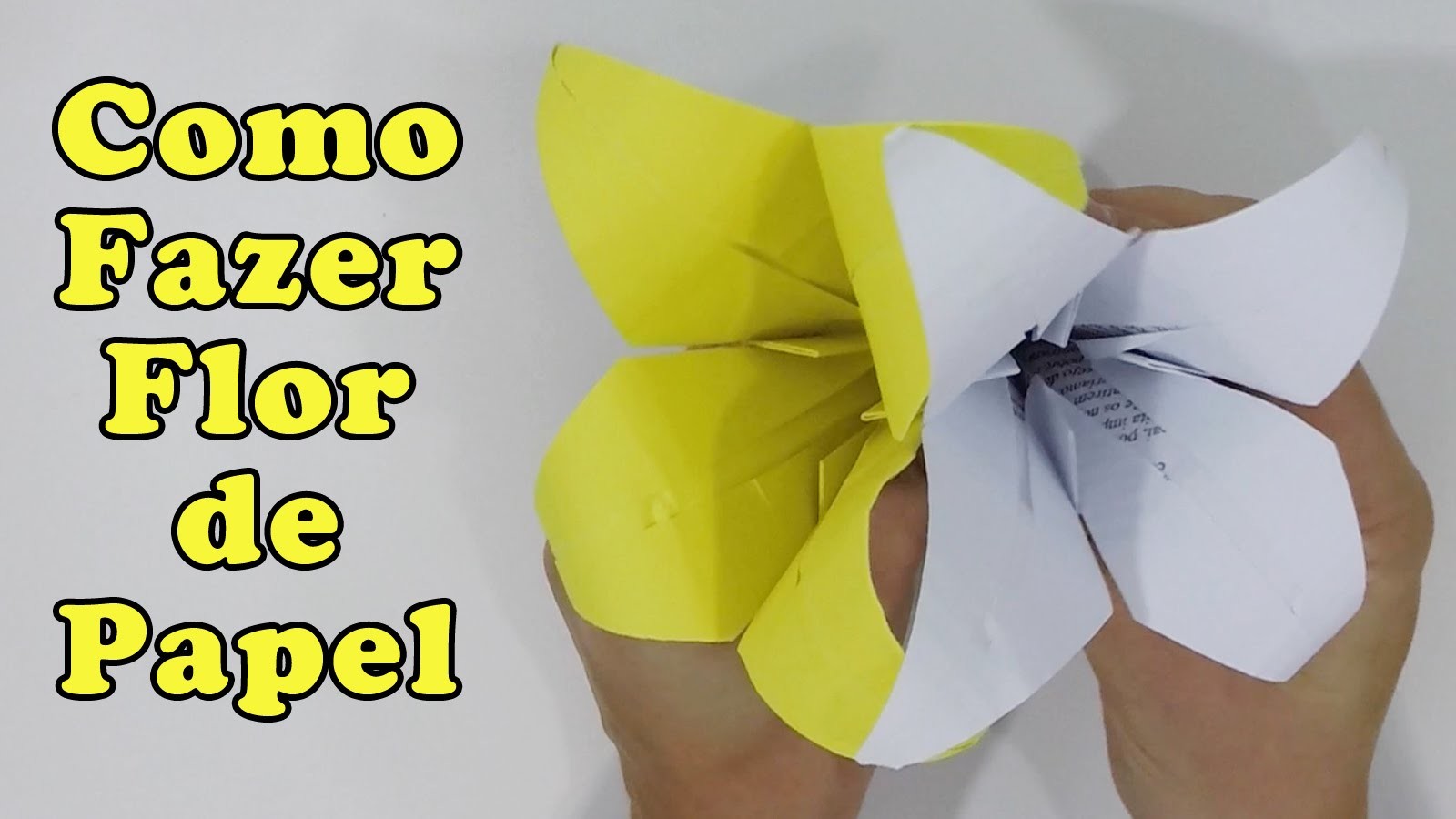 Como Fazer Flor de Papel A4 Passo a Passo - Origami Lírio Dia das Mães
