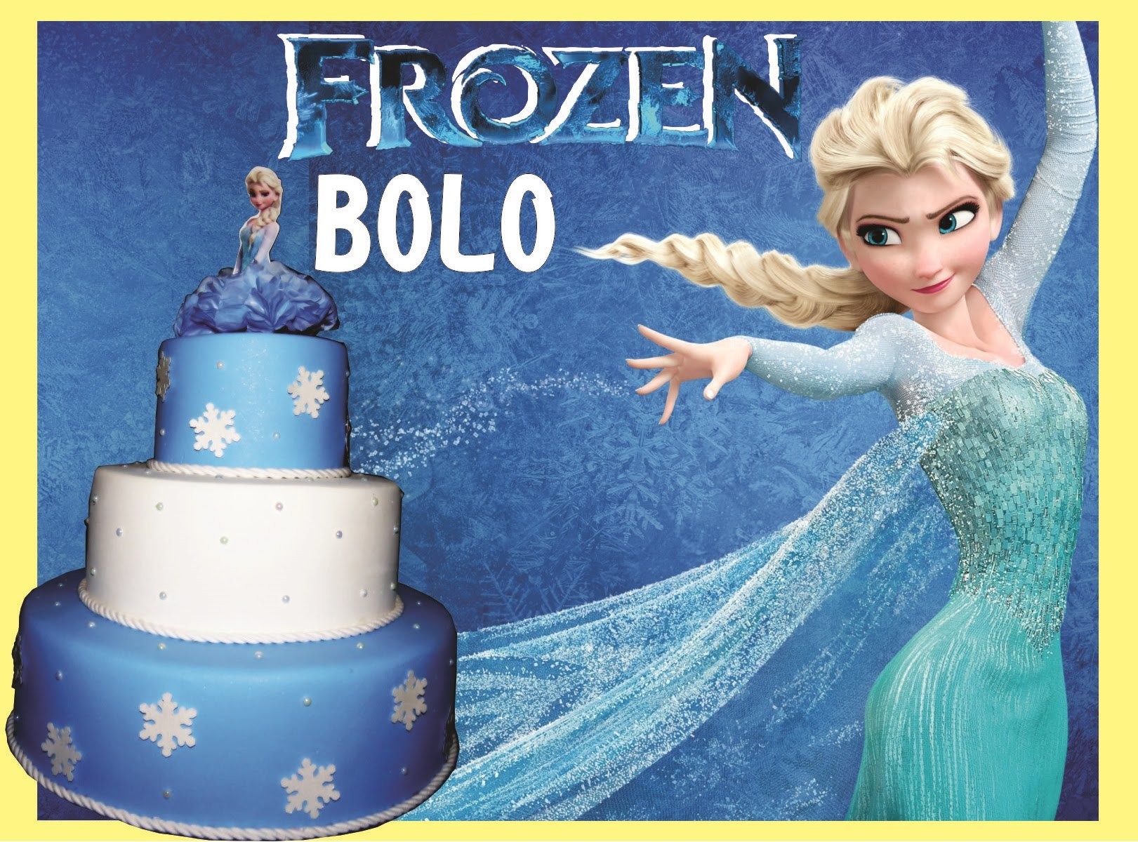Bolo Falso "Fake" Frozen (Bolo Cenográfico) (DIY)