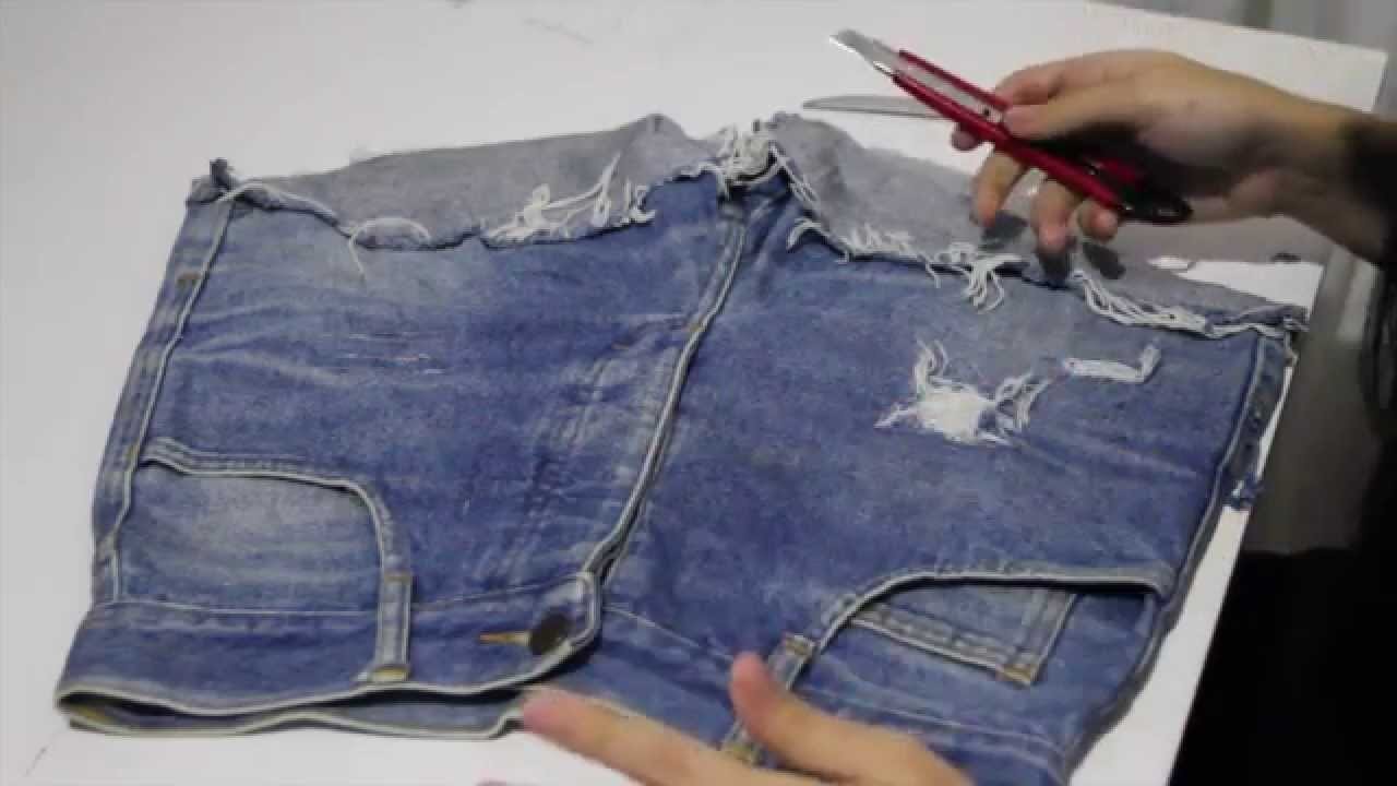 DIY - Como Desfiar Seu Jeans passo a passo. How To Make A Destroyed Jeans step by step