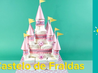 DIY Decoração de chá de bebê: Bolo de Fraldas de Castelo Encantado | Pampers BR