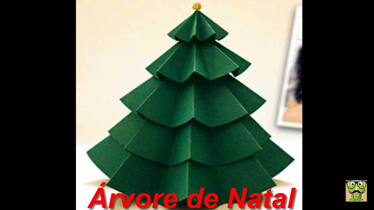 Árvore de Natal de papel cartão - Artesanato