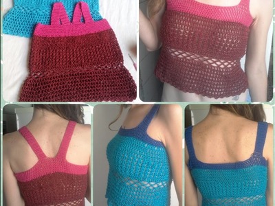 PARTE 2 - Top Cropped Glamour e Verano. Part 2 Crochet Croptop , cover up