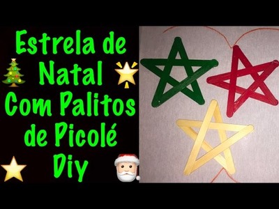 Como fazer estrela de natal com palitos de picolé-Diy