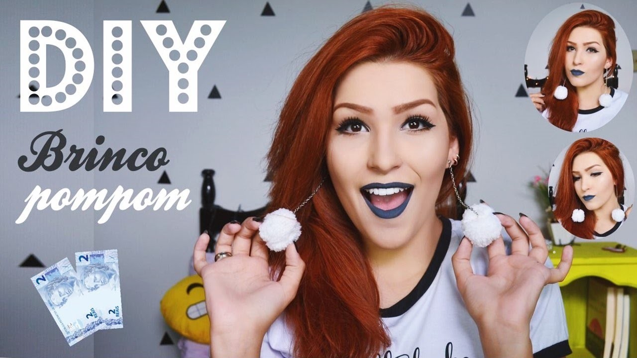 DIY. BRINCOS DE POMPOM