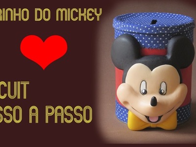 DIY-  Cofrinho do Mickey de biscuit