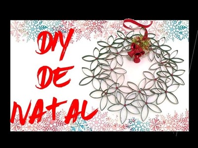 DIY DECORAÇÃO DE NATAL - GUIRLANDA COM ROLINHO DE PAPEL HIGIÊNICO