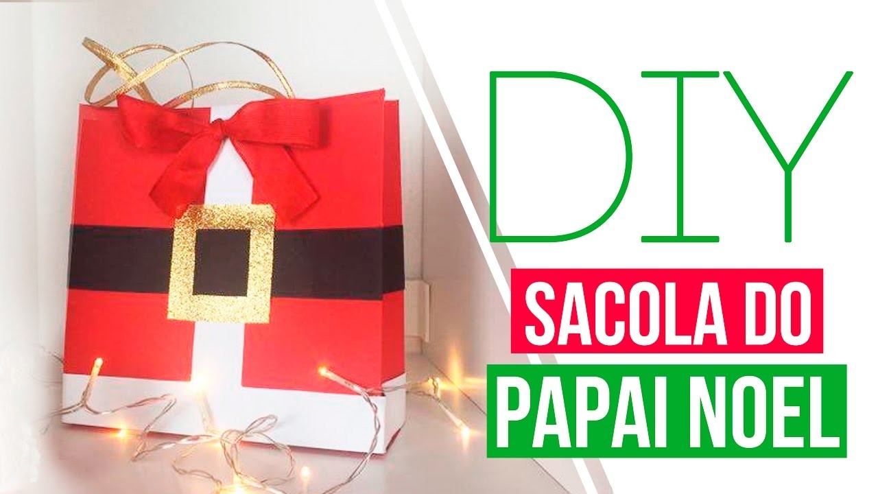 DIY - Embalagem de presente do Papai Noel | Carol Ramos