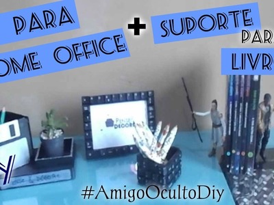 DIY :: Kit para Home Office + Suporte Para Livros #AmigoOcultoDiy