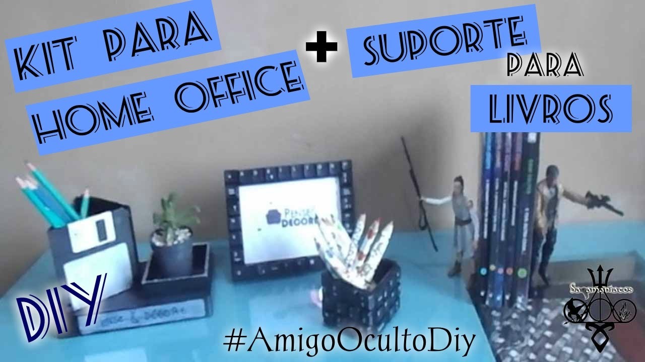 DIY :: Kit para Home Office + Suporte Para Livros #AmigoOcultoDiy