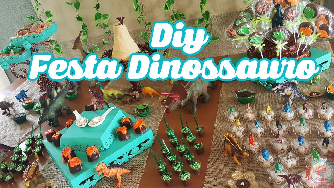 Diy decoração festa dinossauro - Diy dinosaur party decoration