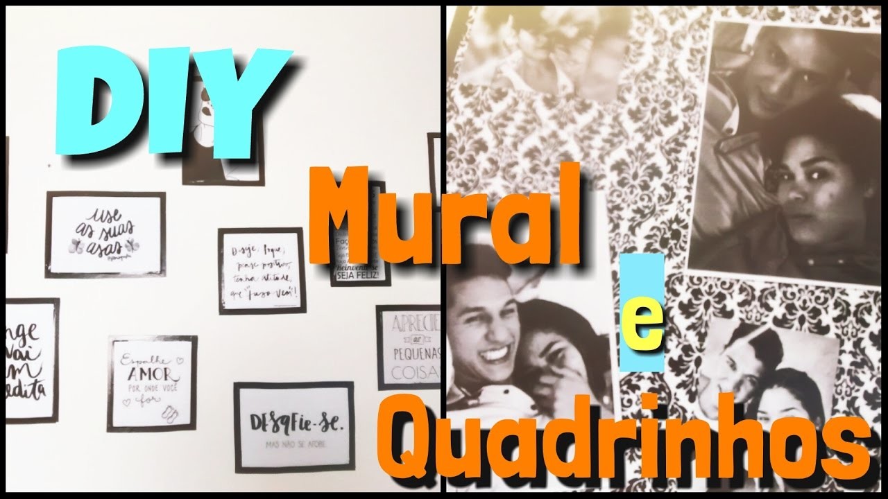 DIY: Mural de fotos e Quadro de frases Baratinhos | Erika Luiza