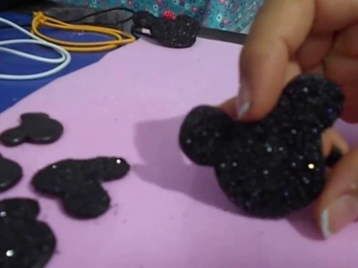 DIY Prendedor de Cabelo infantil Mickey (Biscuit)