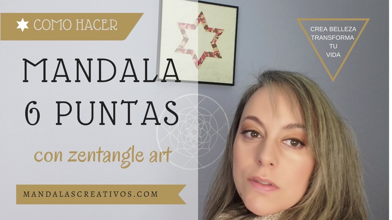 Mandala DIY: Estrella de 6 puntas con zentangle art.