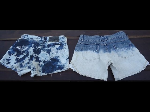 Short Jeans Descolorido - Manchado - DIY