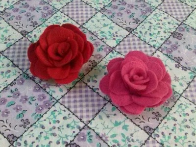 Como fazer rosa de feltro | Diy
