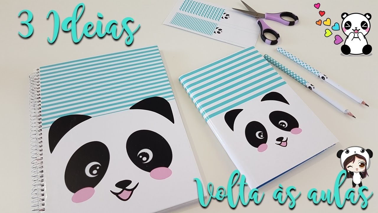 DIY | 3 ideias de material escolar | Panda