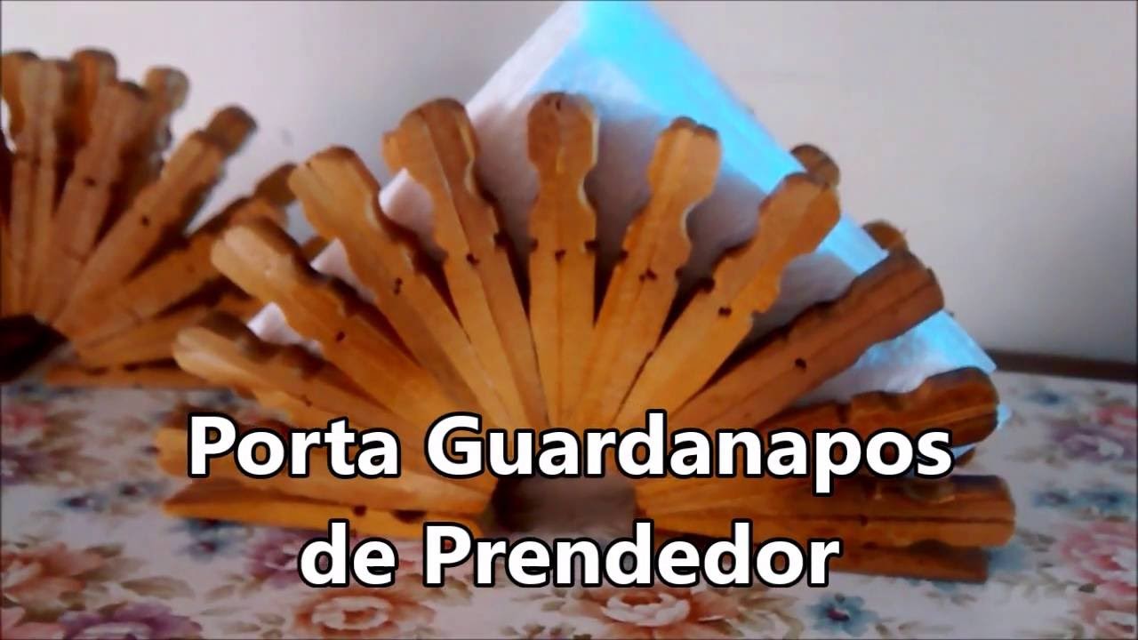 Incrível Porta Guardanapos de Prendedor de Roupas. Carla Oliveira