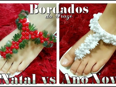 Chinelo decorado - NATAL vs ANO NOVO