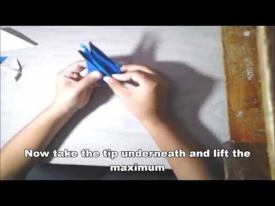 Como fazer um Tsuru (Origami) fácil - How to hace easy Origami (With legend english) PT