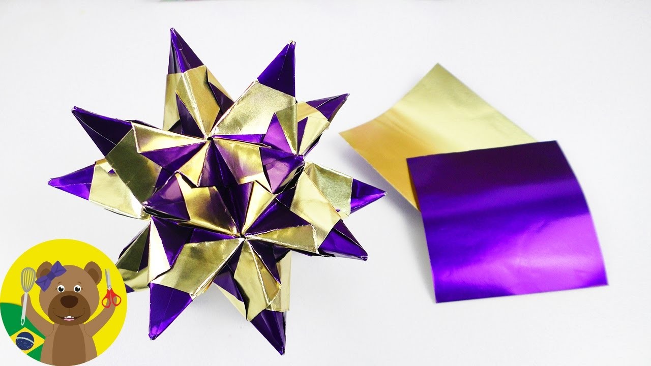 Estrela 3D com 30 pedaços de papel | Decoração de natal