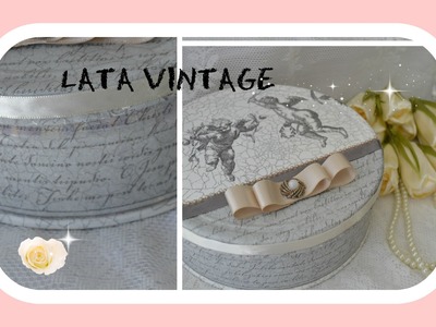 Decoupage da latas estilo vintage