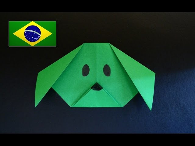 Origami Iniciante: Cabeça de Cachorro - Instruções em português