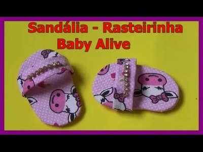 Como fazer sandália (sapatinho) para Baby Alive - por Lívia Sturnik
