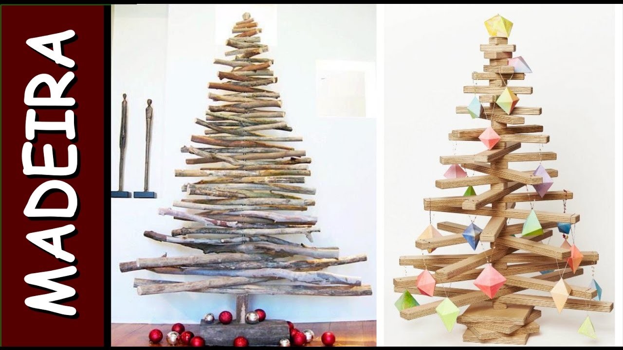 Especial de Natal 100 ideias de arvores com madeira reciclada