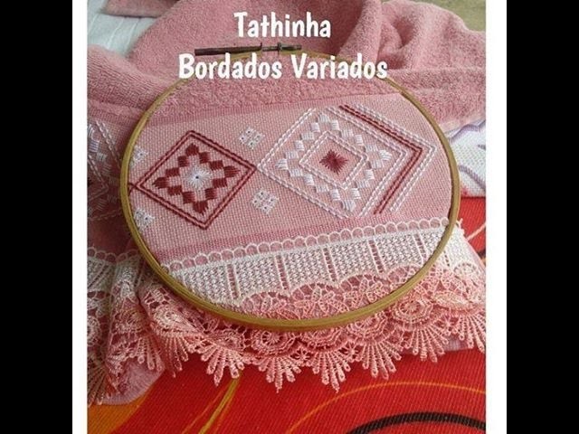 Tathinha Bordados #68 - PONTO RETO DUPLO OU PONTO INCLINADO