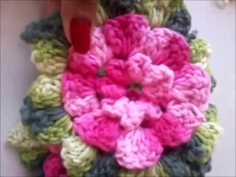 Como fazer flor para aplicação em crochê