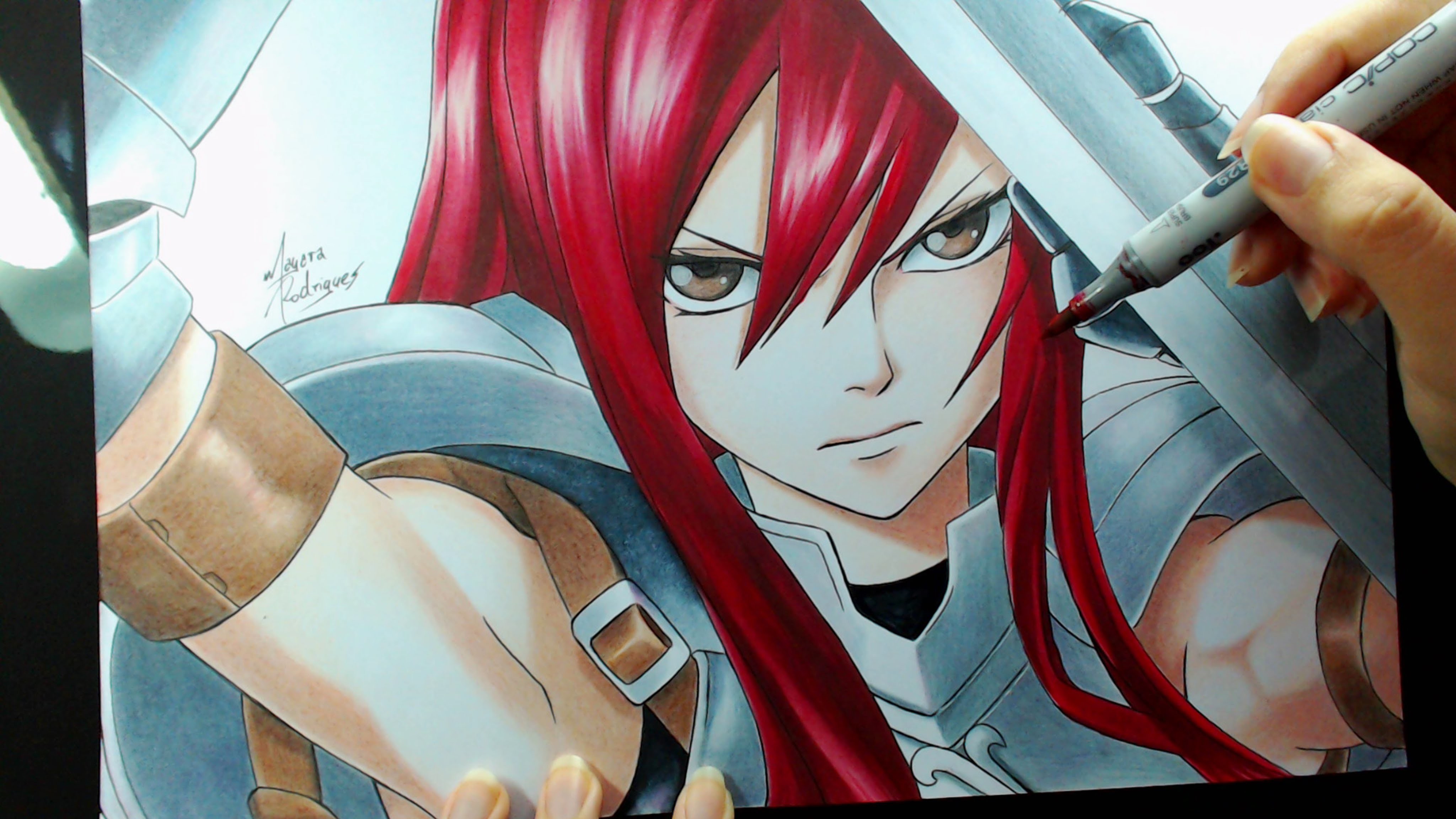 Speed Drawing - Erza Scarlet (Fairy Tail)