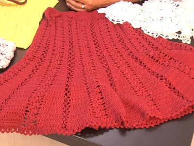 Suely Pontes ensina pontos para uma linda saia em crochê.